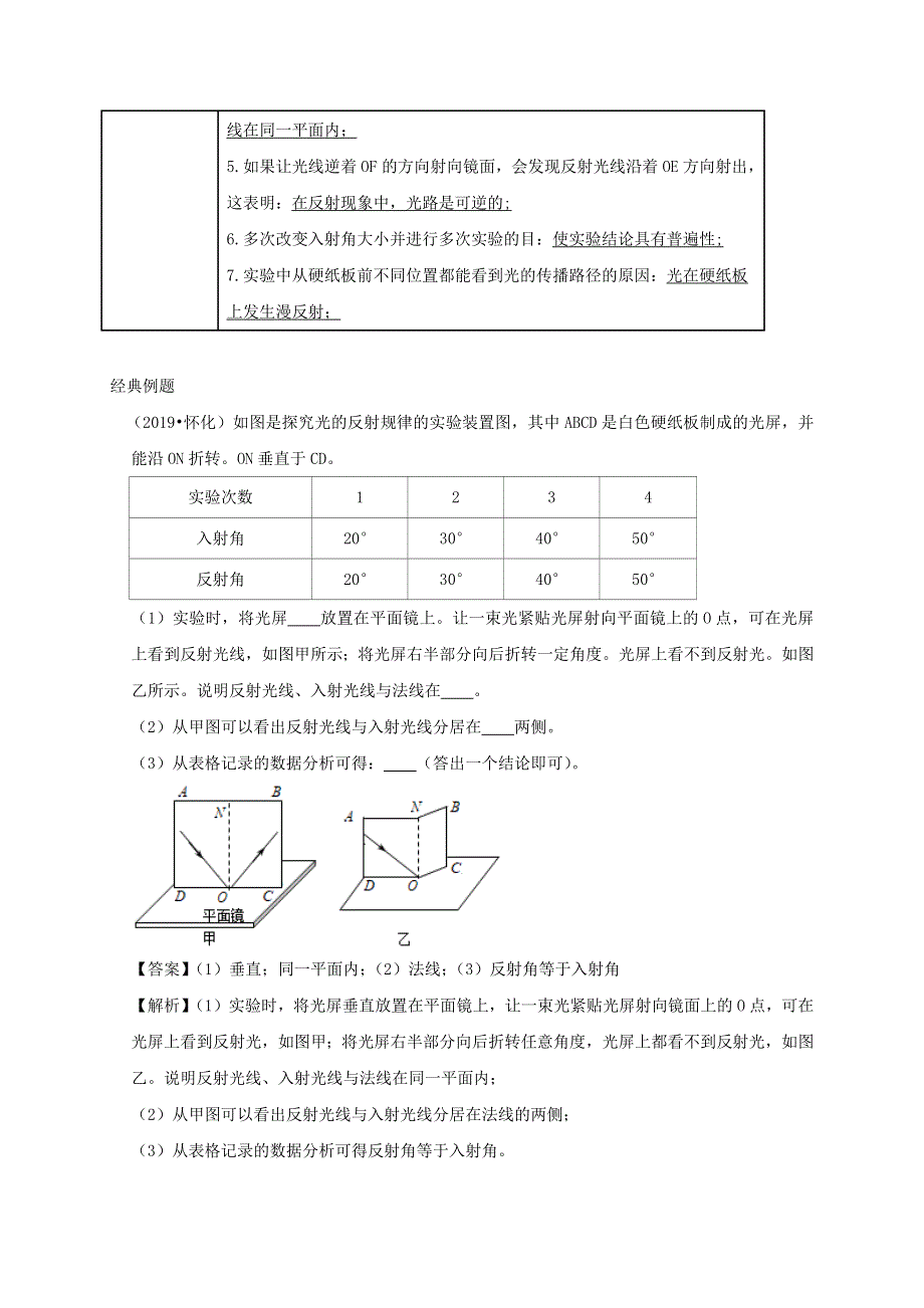 中考物理必考实验精解精练专题 实验01 探究光的反射定律（含解析）.docx_第2页