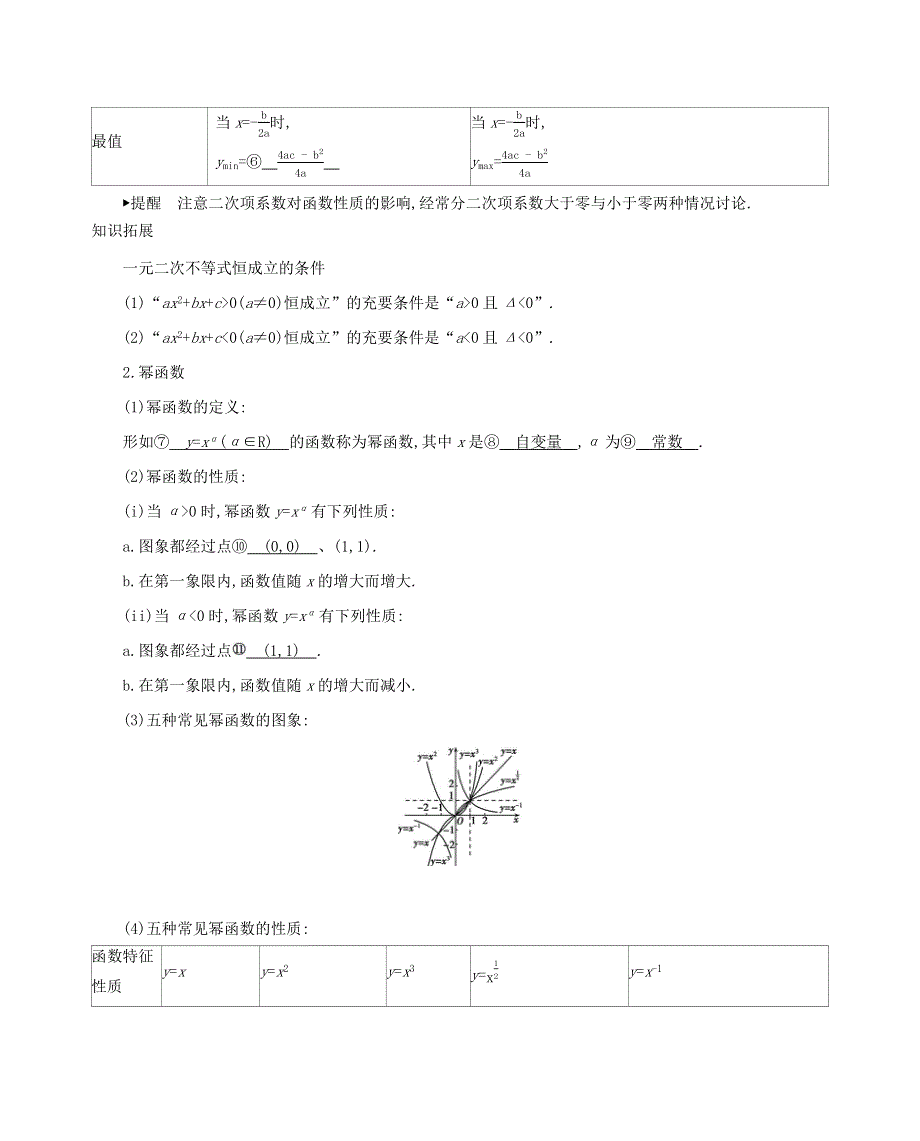 （新课标）2022版高考数学总复习 第二章 函数 第四节 二次函数与幂函数练习（含解析）（理）.docx_第2页