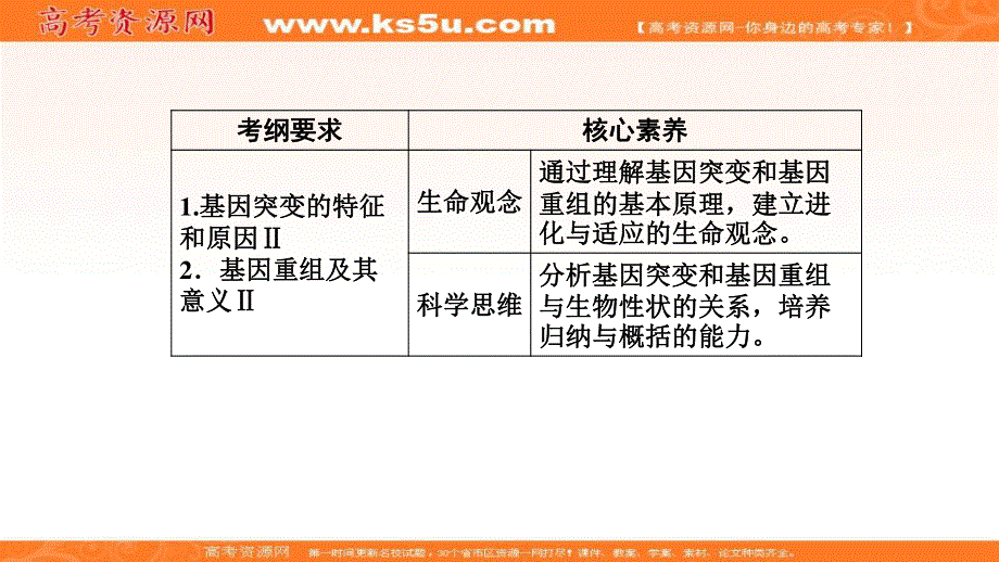 2020新课标高考生物第一轮总复习课件：7-1基因突变和基因重组 .ppt_第3页