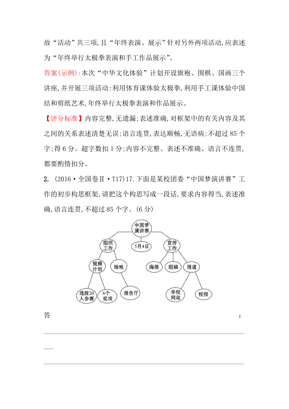 《课时讲练通》2017-2018学年高中语文（人教版）必修一 2016年高考分类题库考点10 图文转换 WORD版含解析.doc_第2页