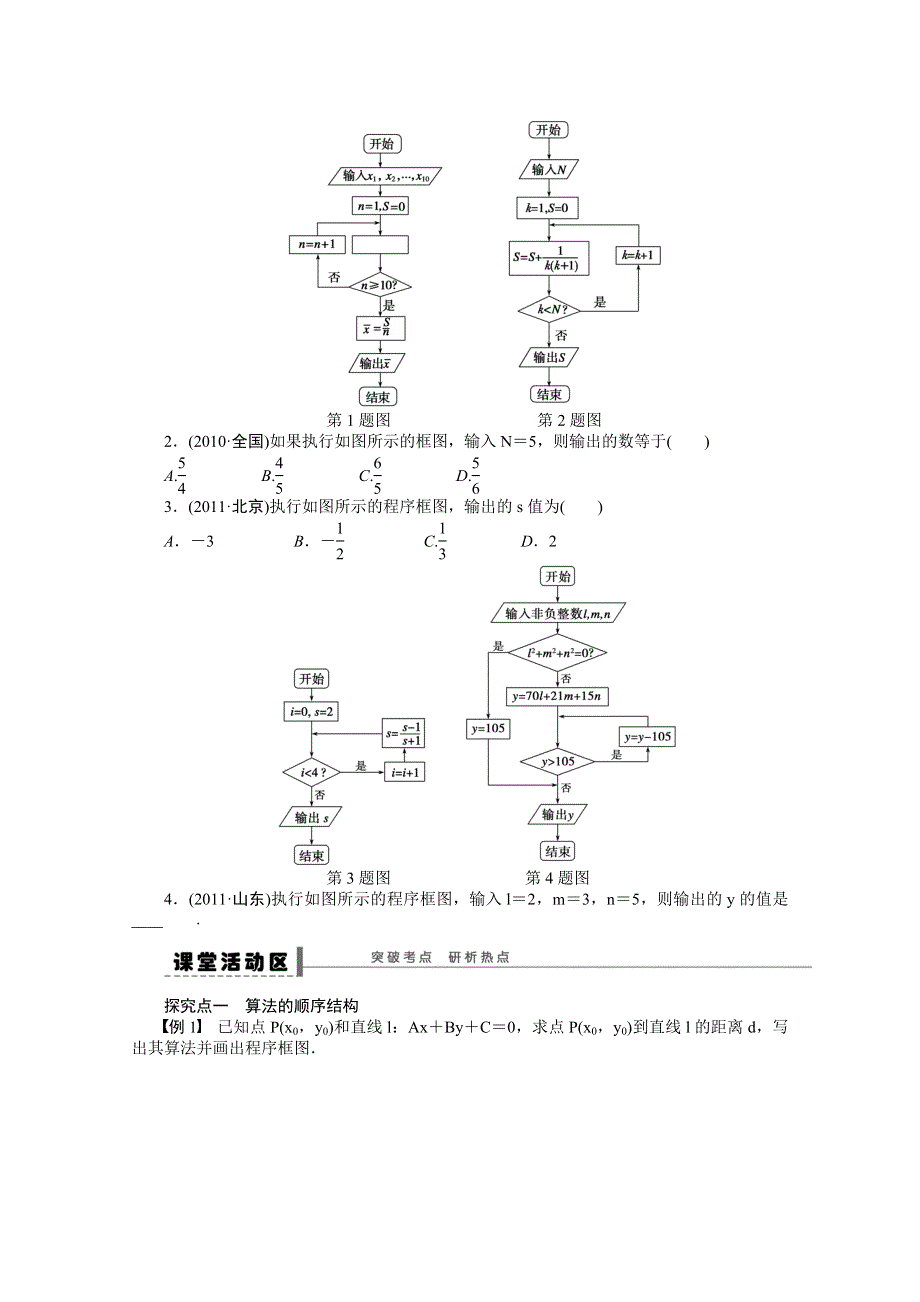 2016届《步步高》高考数学大一轮总复习（人教新课标文科）配套学案70 算法与程序框图 .docx_第2页