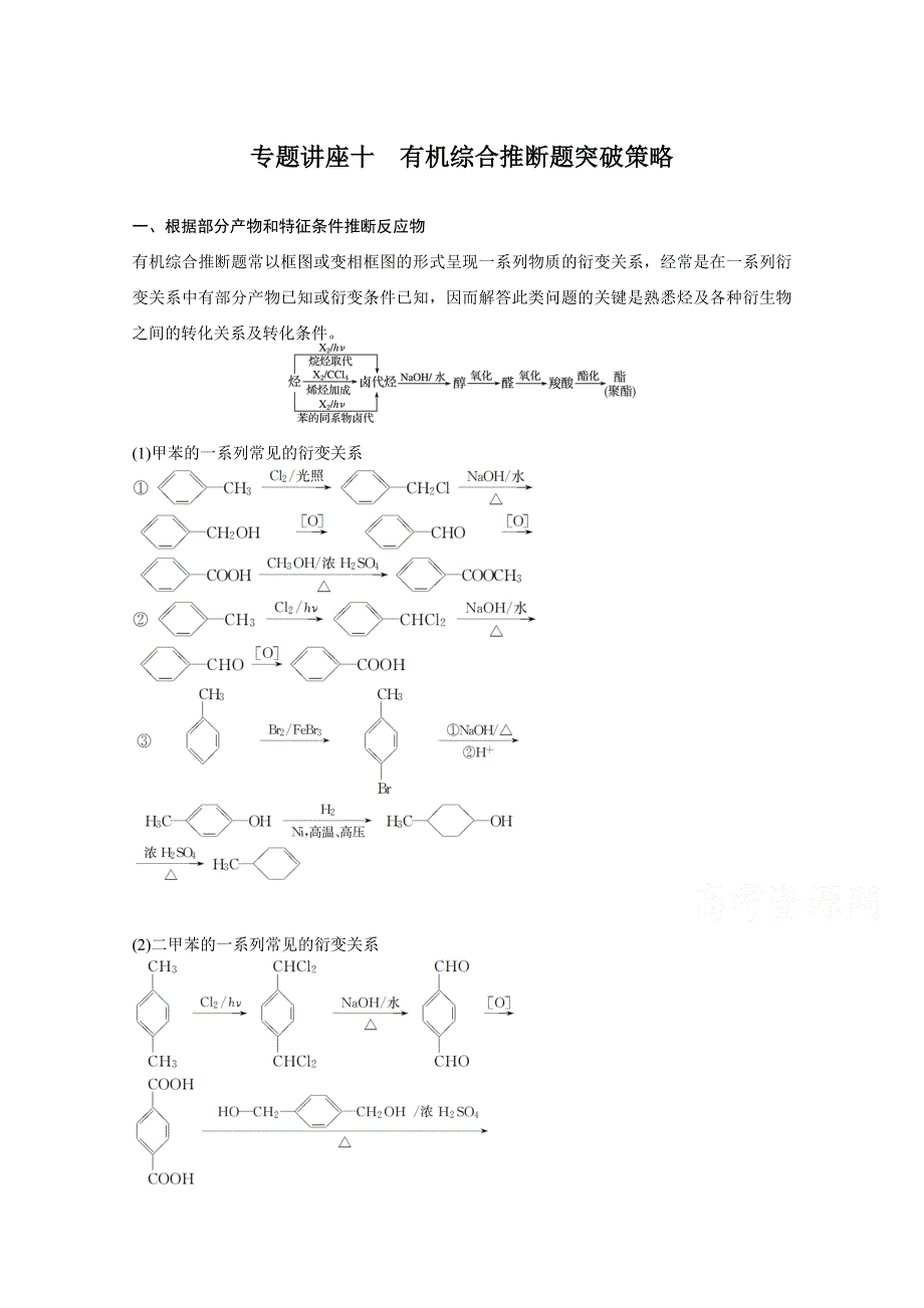 2016届化学高考总复习大一轮（鲁科版）专题讲座十.docx_第1页