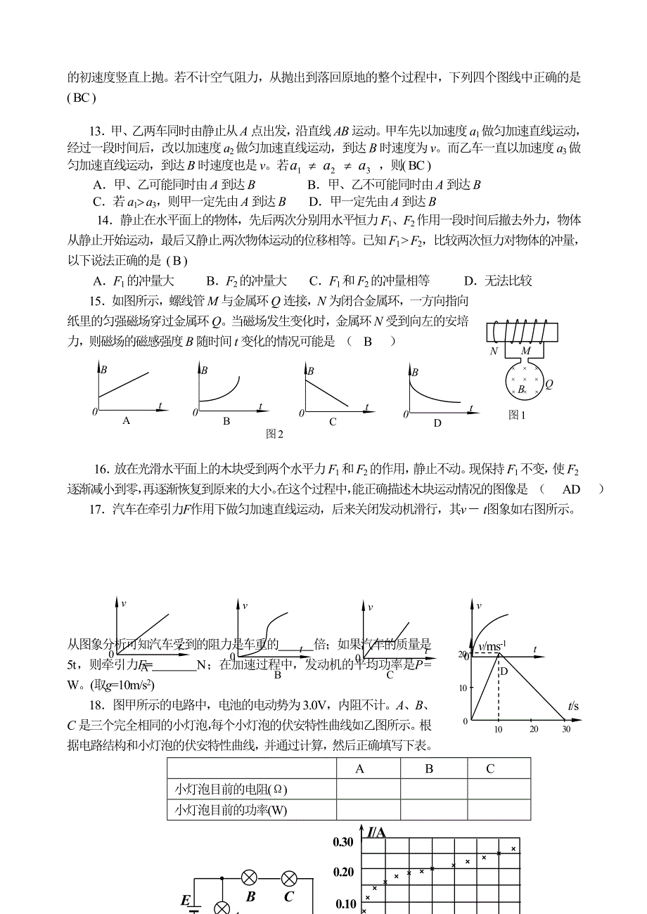 专题练习六 物理图象.doc_第3页