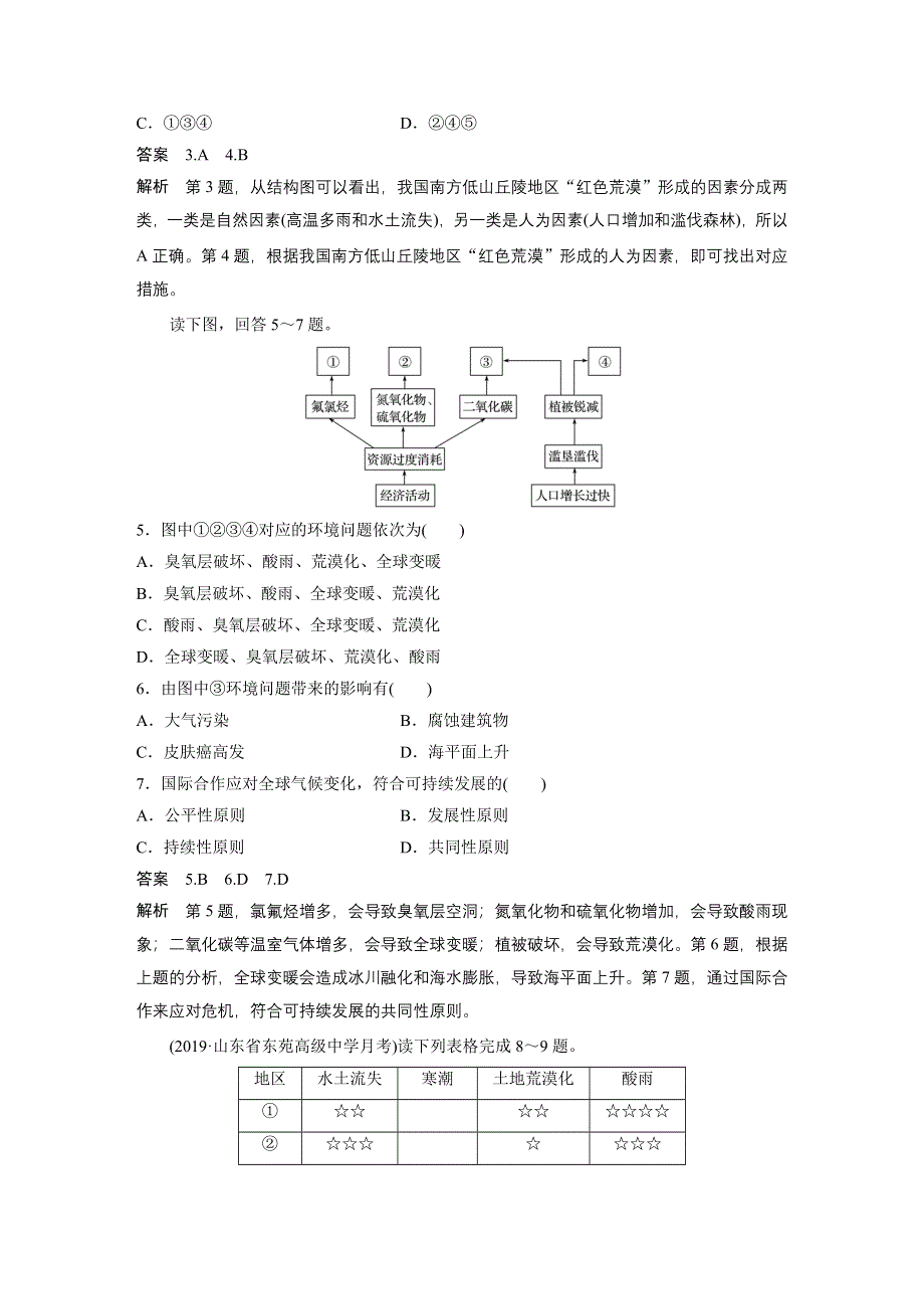 2019-2020学年新素养同步导学鲁教版高中地理必修二江苏专用练习：单元检测试卷（五） WORD版含解析.docx_第2页