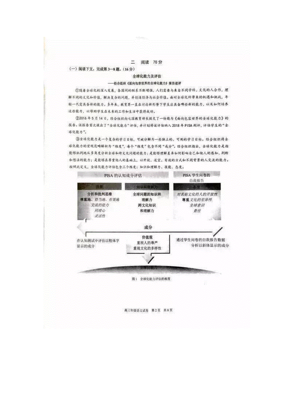 上海市黄浦区2017届高三下学期4月等级考调研测试语文试题 扫描版含答案.doc_第2页