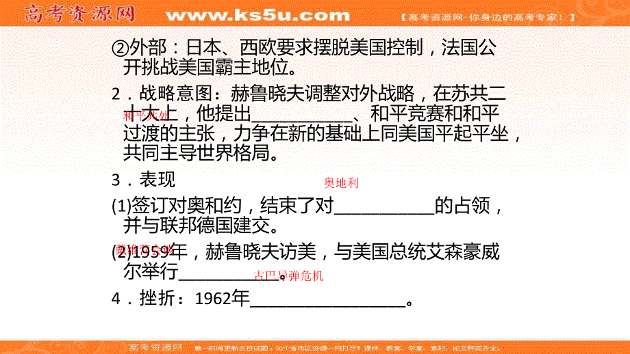 2019-2020学年新突破同步人民版高中历史选修三课件：4-4紧张对抗中的缓和与对话 .ppt_第3页