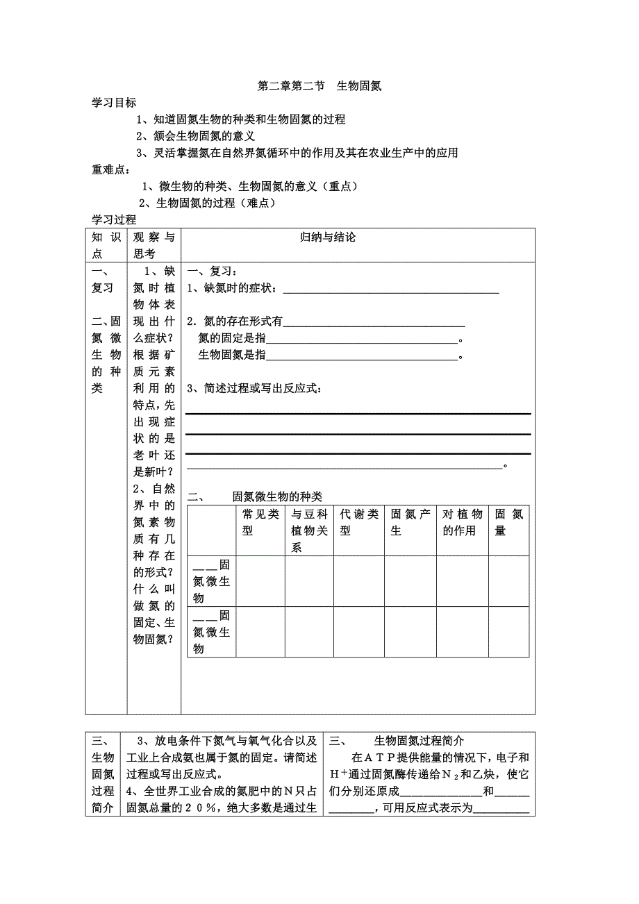 [旧人教]高中生物选修第二章第二节 生物固氮.doc_第1页