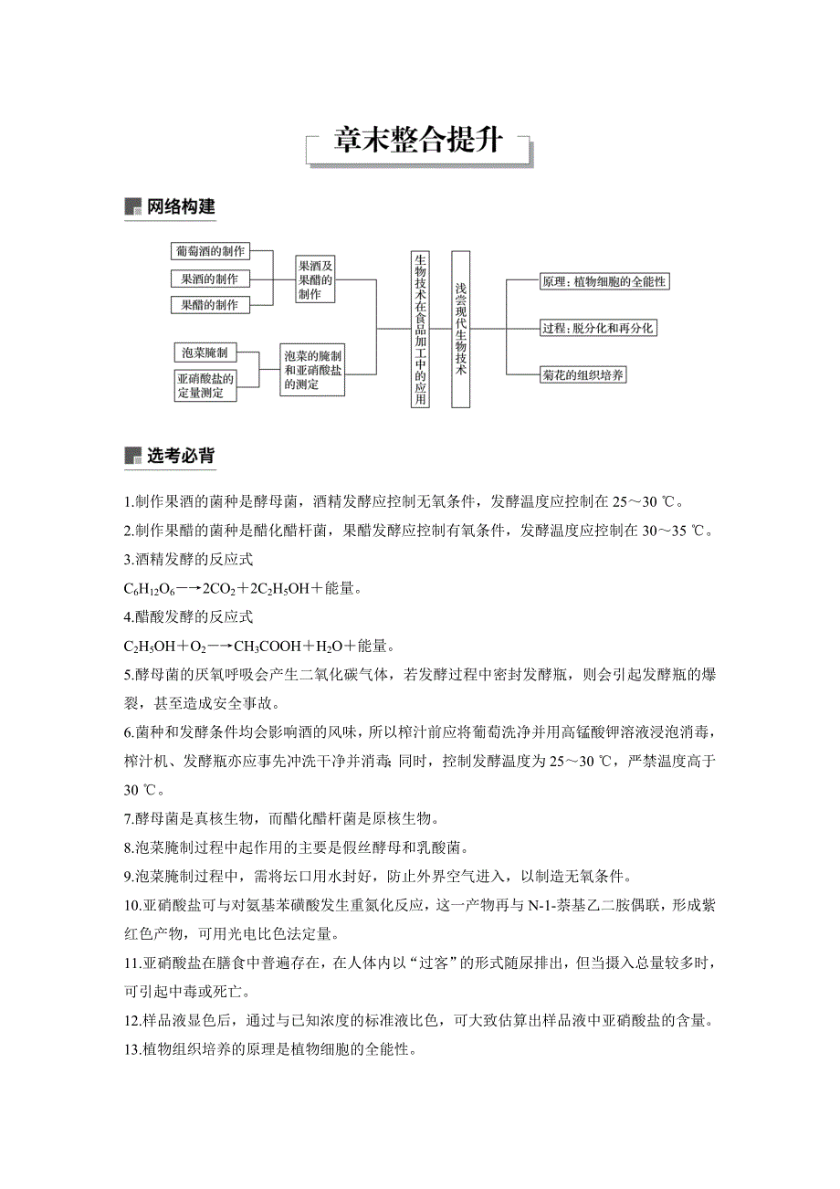 2019-2020学年高中生物浙科版选修一文档：第4部分 浅尝现代生物技术 章末整合提升 WORD版含答案.docx_第1页