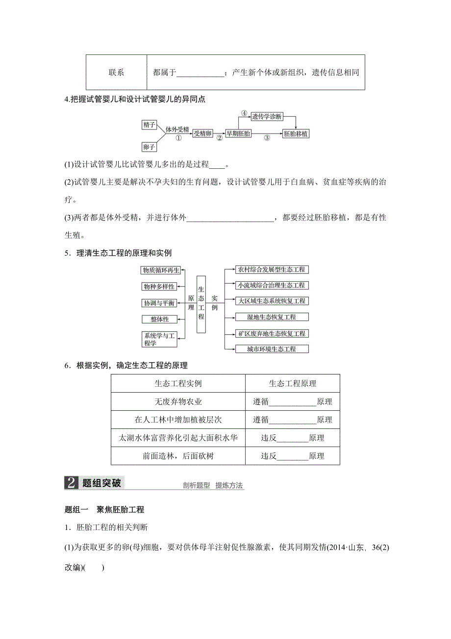 2016版高考生物（全国专用）二轮复习配套讲义：专题12 必考点30胚胎工程、生物技术的安 WORD版.docx_第3页