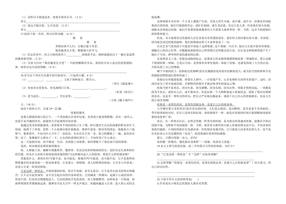 2003年MAM高考语文仿真试（一）.doc_第3页