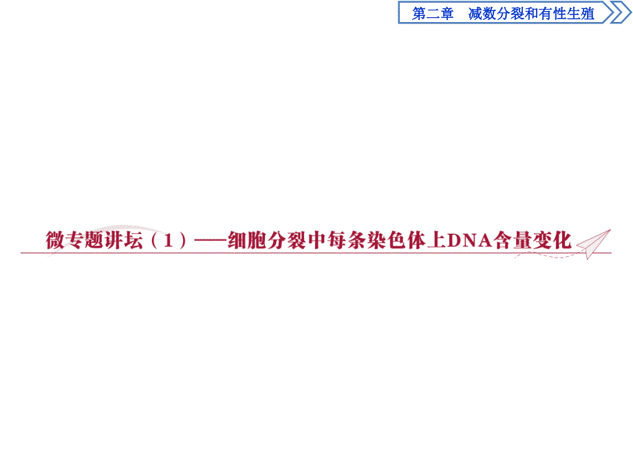 2019-2020学年苏教版生物必修二新素养同步课件：第二章　微专题讲坛（1）——细胞分裂中每条染色体上DNA含量变化 .ppt_第1页