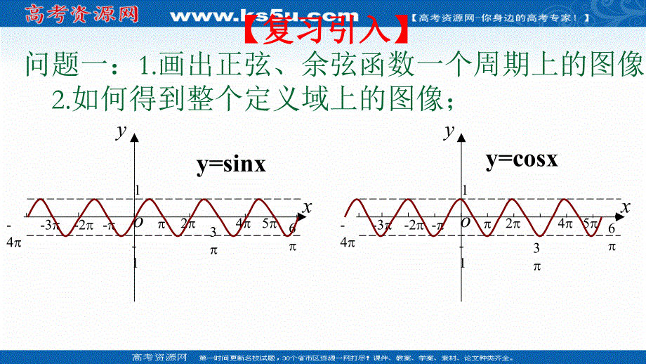 2020-2021学年数学北师大版必修4教学课件：1-6-2余弦函数性质 （23张） .ppt_第1页