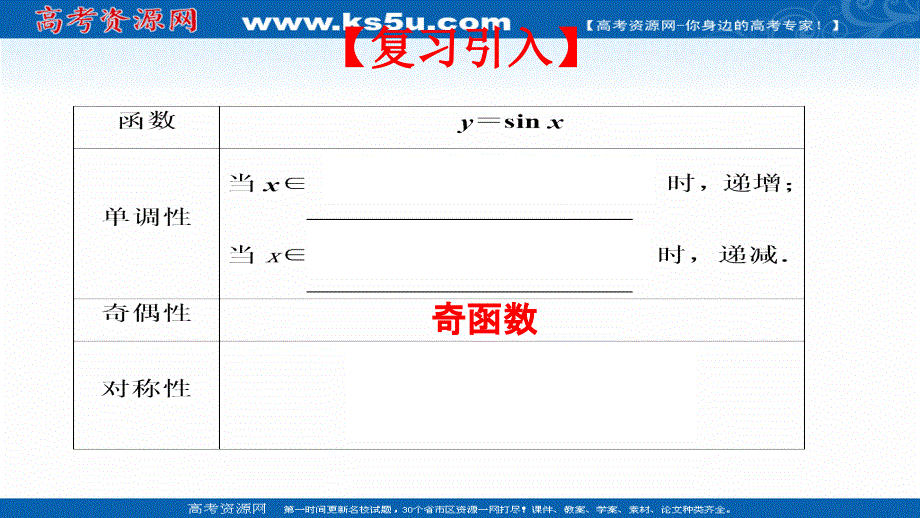 2020-2021学年数学北师大版必修4教学课件：1-6-2余弦函数性质 （23张） .ppt_第3页