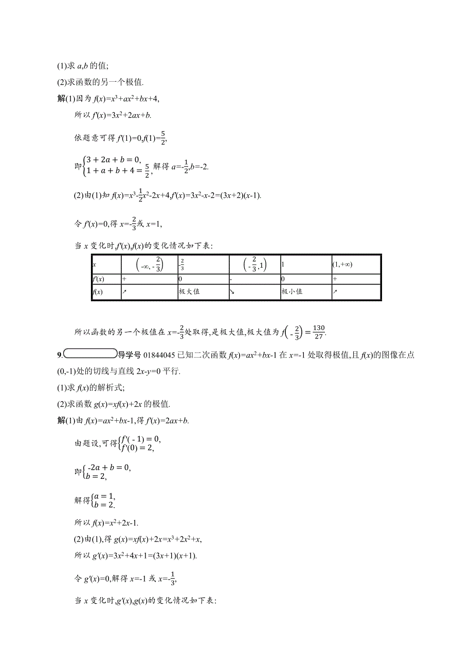 2019-2020学年高中北师大版数学选修1-1练习：4-1-2 函数的极值 WORD版含解析.docx_第3页