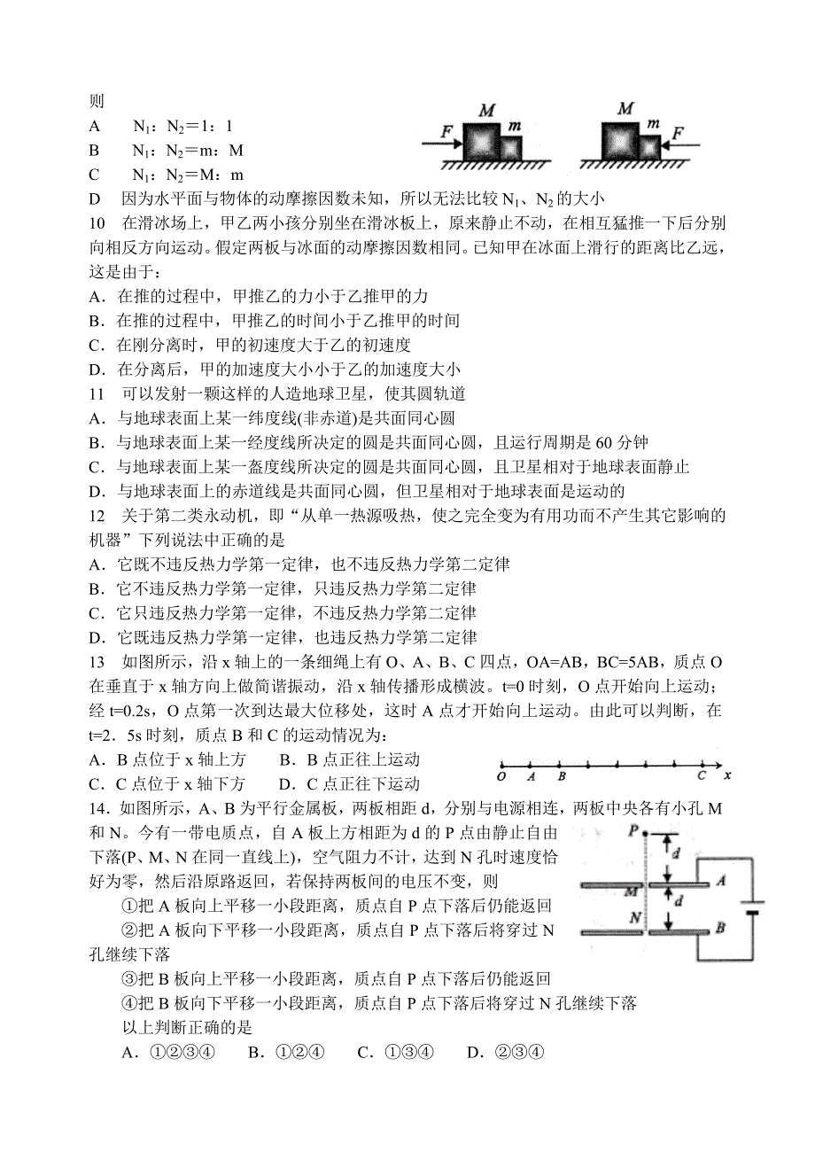 2004学年第二学期杭州七县（市、区）期末考试高二物理.doc_第2页