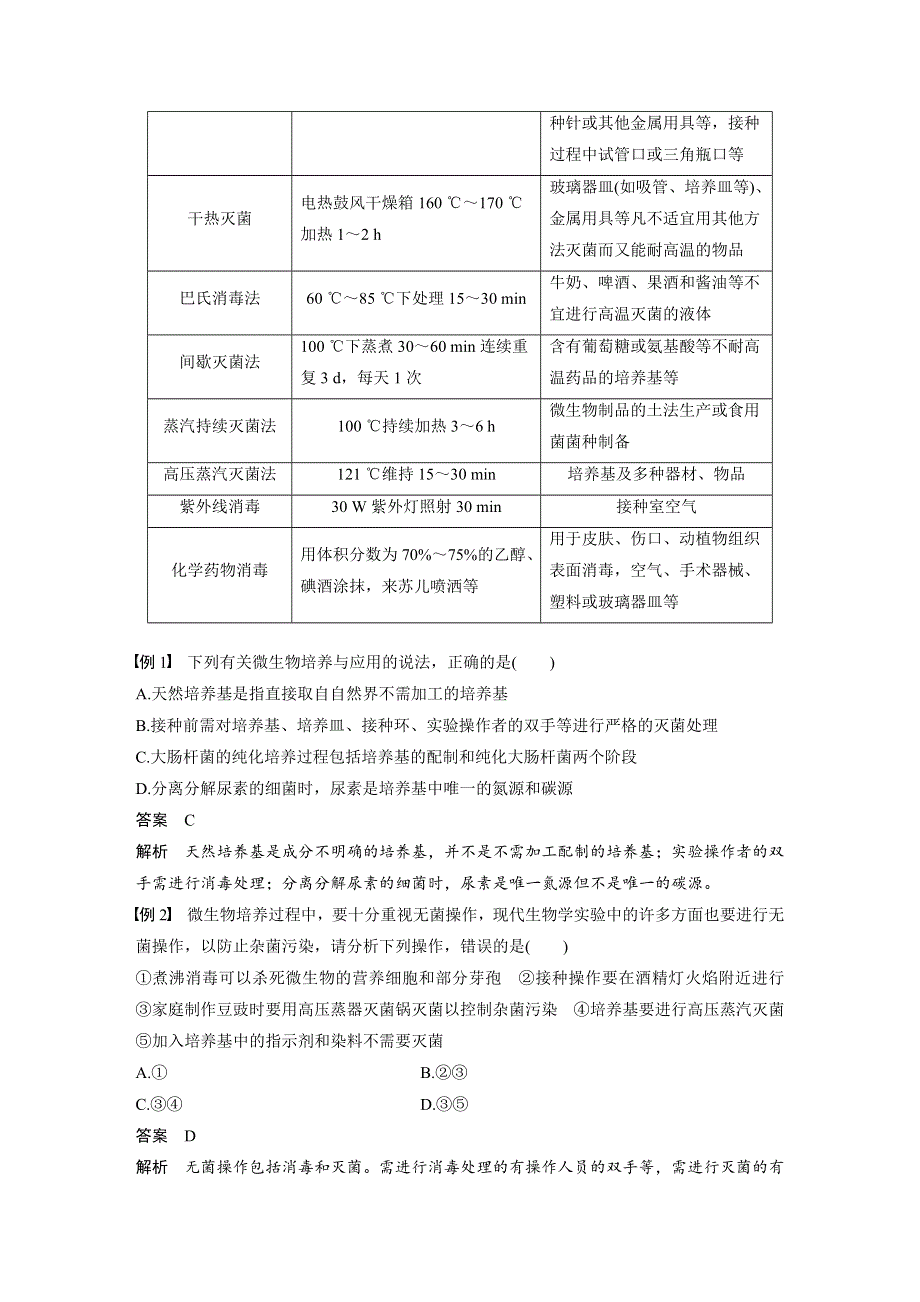 2017-2018学年同步备课套餐之生物北师大版选修1讲义：第1章 章末整合提升 .docx_第2页