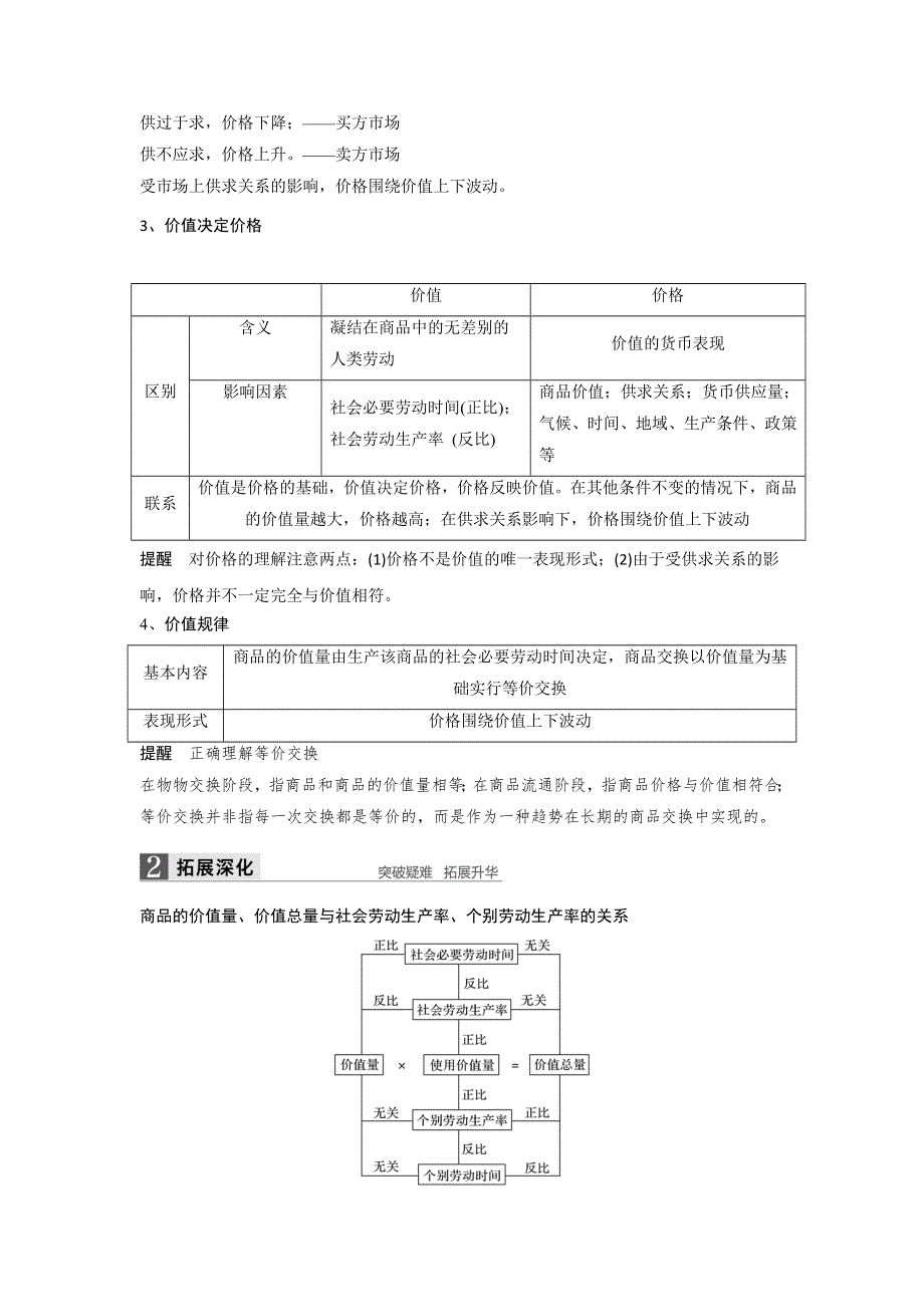 陕西省咸阳市百灵中学高中政治必修一：2.1影响价格的因素 教案 .doc_第2页