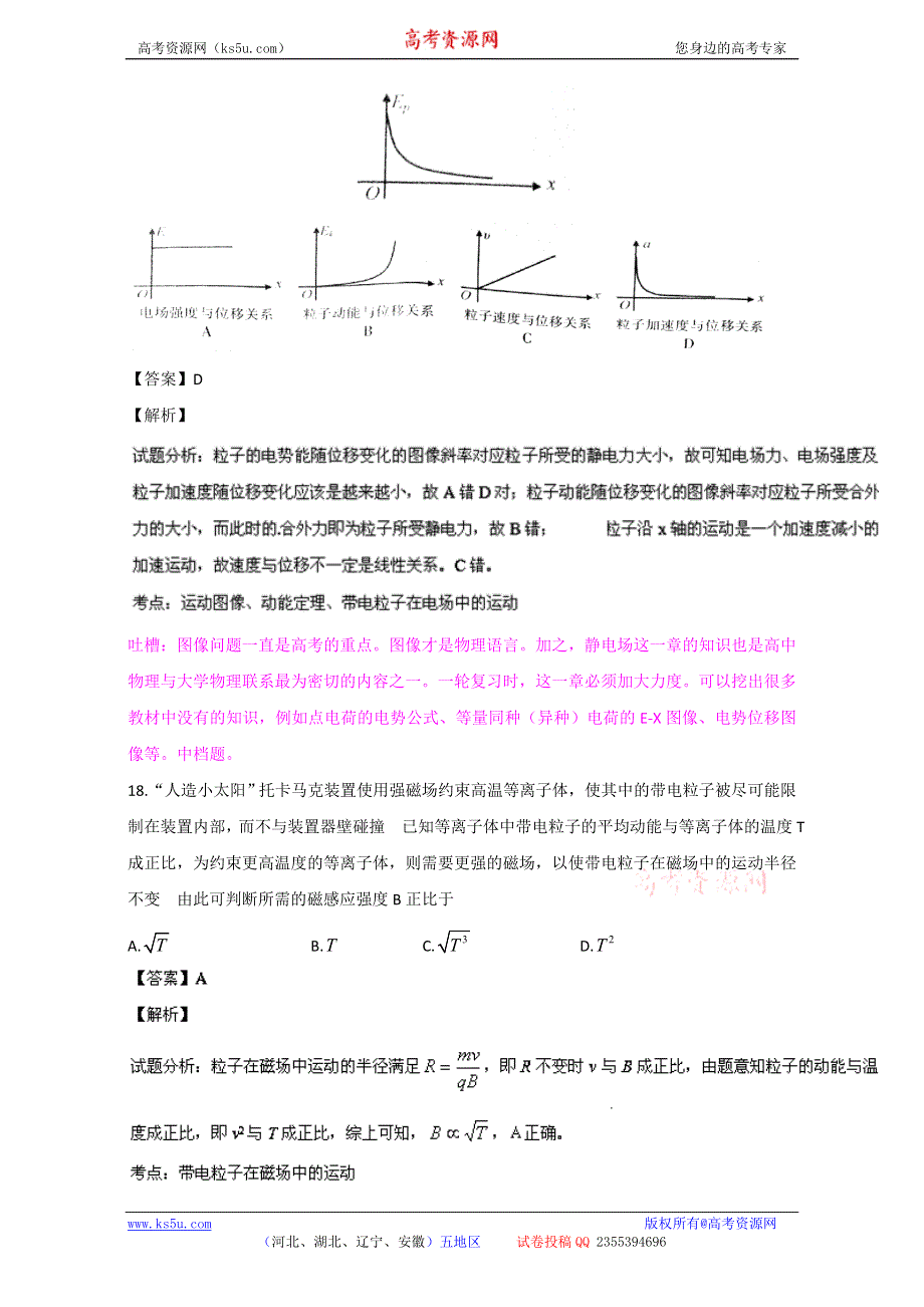 “不吐不快”2014年安徽省高考真题——理综物理 解析版及逐题吐槽 WORD版含解析.doc_第3页