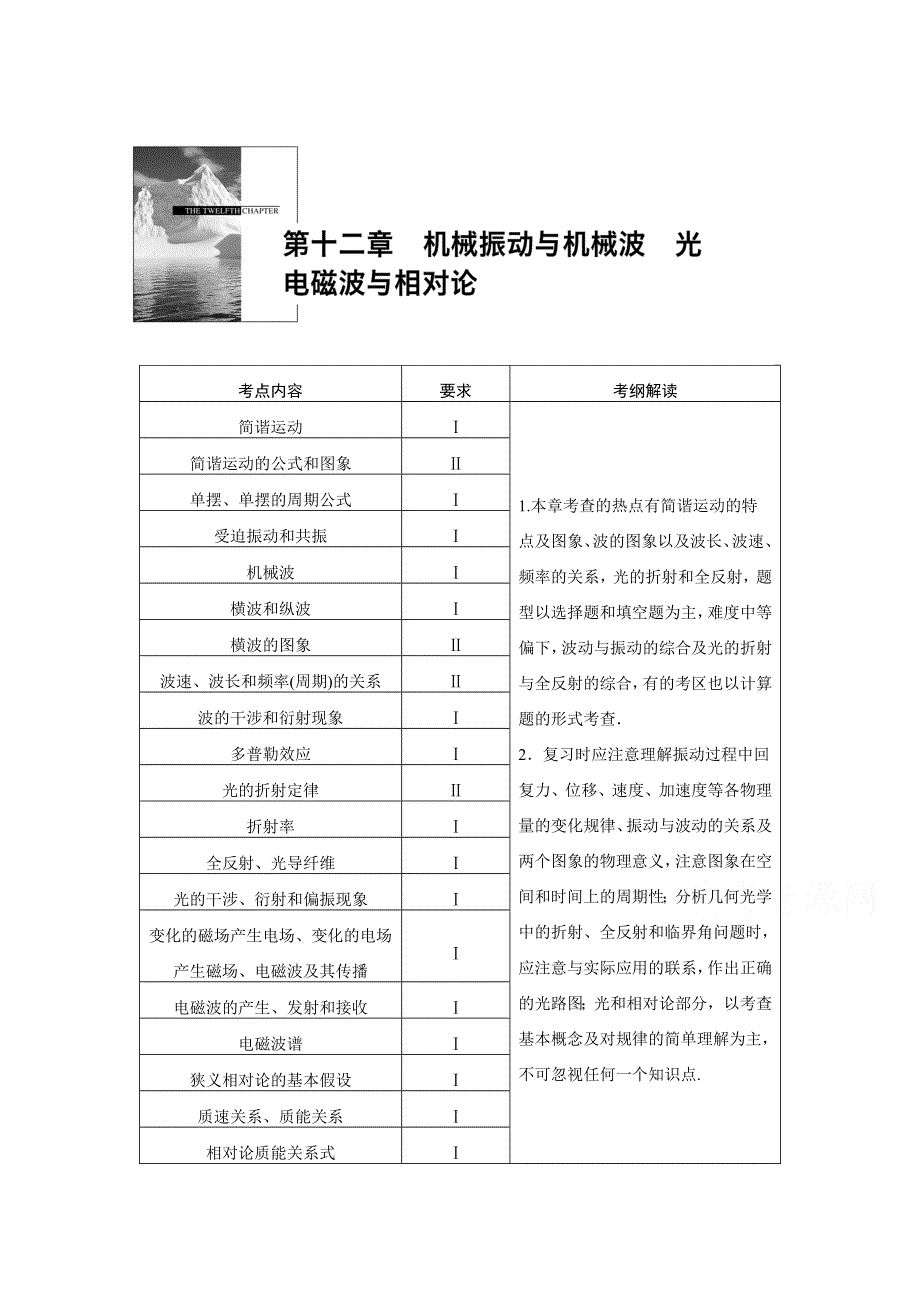 2016新步步高一轮物理新课标版复习考点解读 第12章 机械振动与机械波 第1课时.docx_第1页