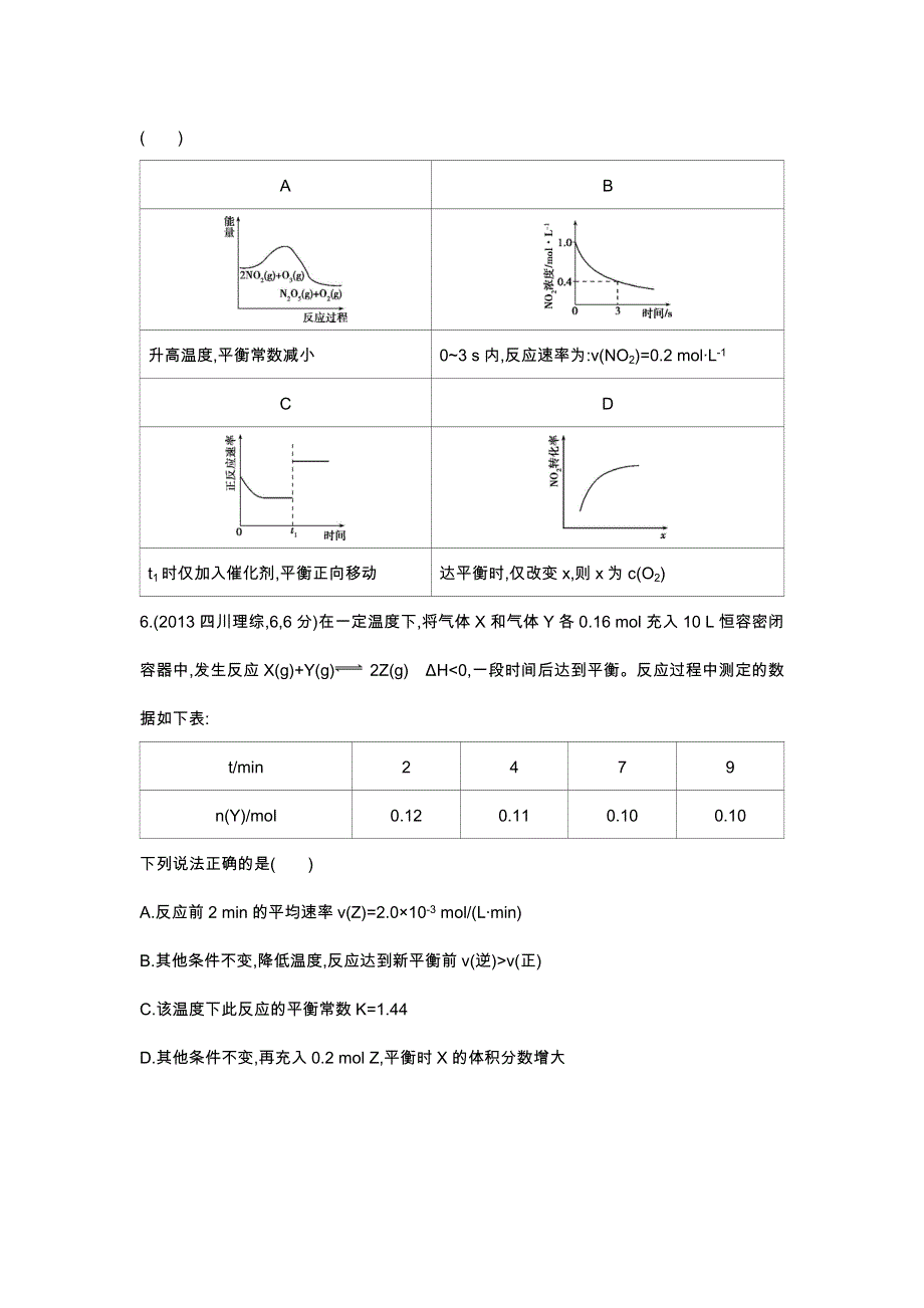 2016版《3年高考2年模拟课标化学》题组练习：第19讲 化学反应速率及影响因素 3年高考 .docx_第3页