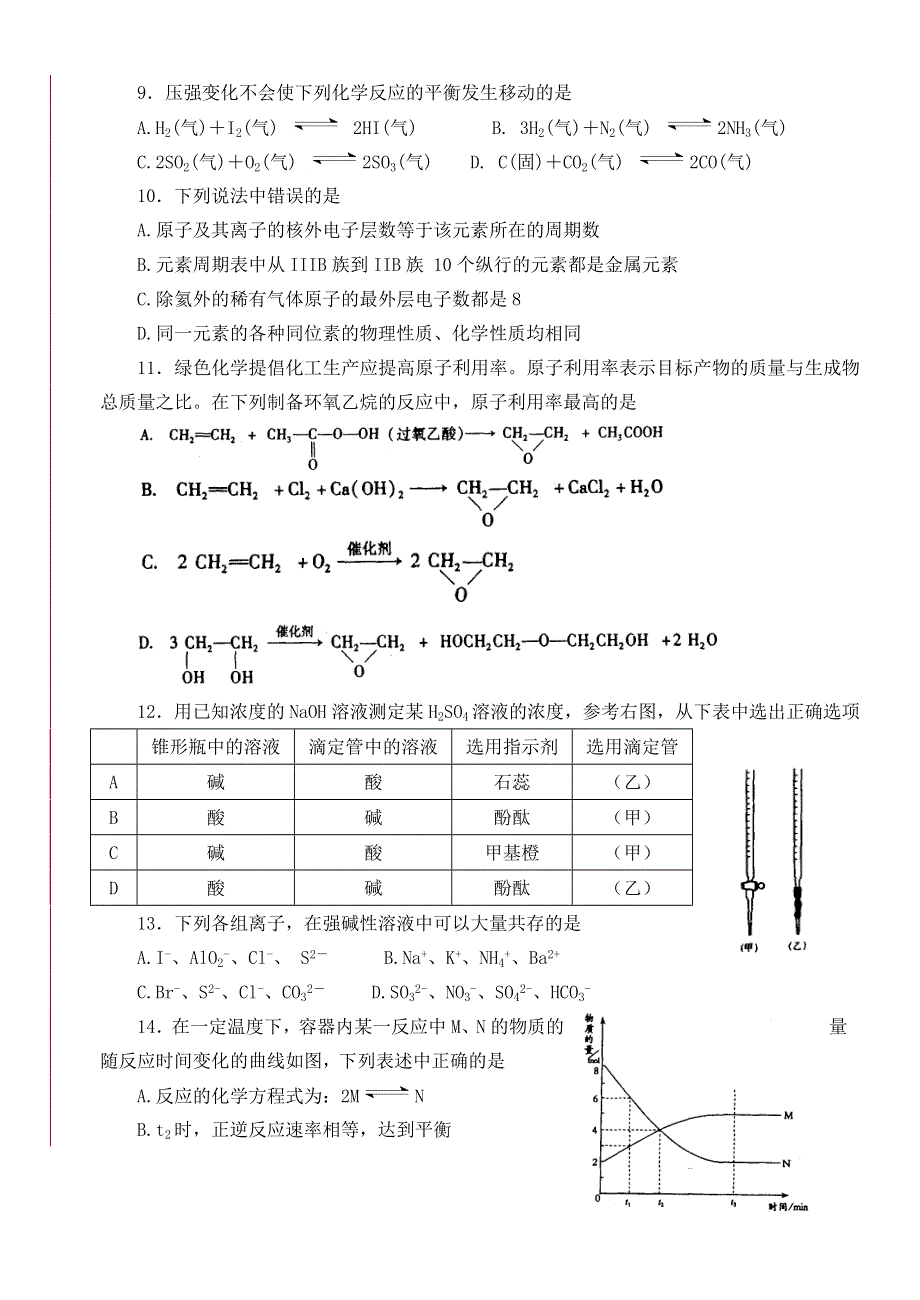 2001年全国普通高等学校招生统一考试化学试题.doc_第2页