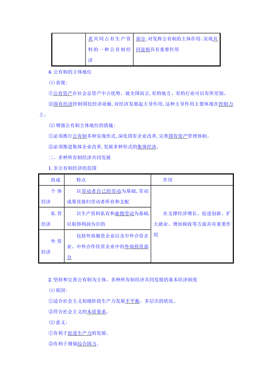 云南德宏州芒市第一中学高中政治必修一教案 我国的基本经济制度.doc_第2页