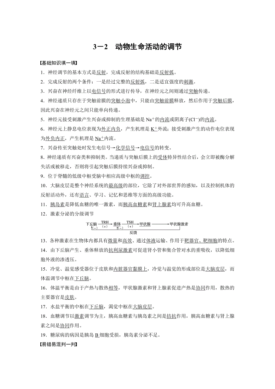 2017版考前三个月（江苏专版）高考生物考前抢分必做 考前回扣保温练 保温措施1 3-2 WORD版含答案.docx_第1页