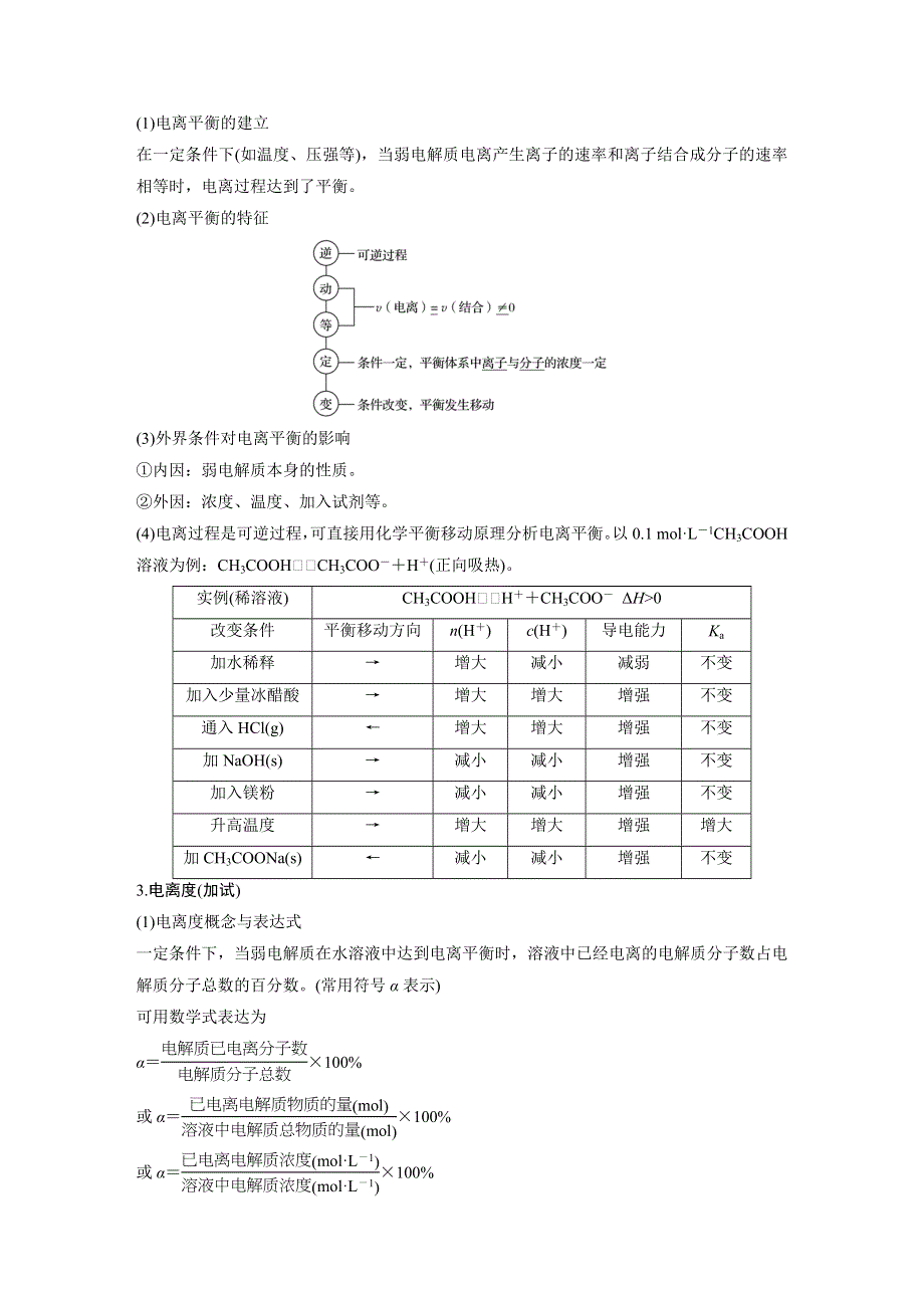 2017版高考化学苏教版（浙江专用）一轮复习文档：专题8 第1单元弱电解质的电离平衡 WORD版含答案.docx_第2页