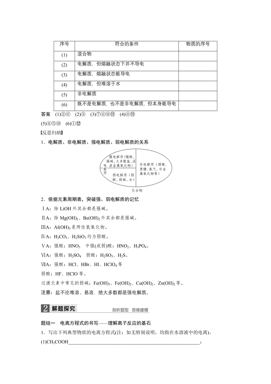 2017版高考化学（鲁科版）一轮复习训练：第2章 第4讲 电解质 离子反应 WORD版含解析.docx_第2页