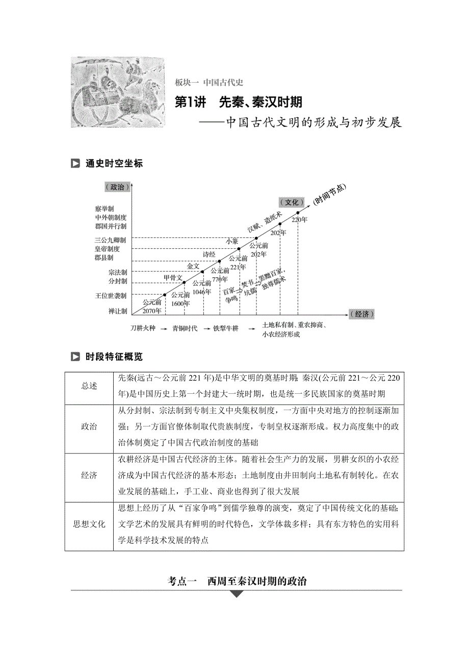 2017版高考历史（江苏专用）大二轮总复习与增分策略配套练习：板块一 中国古代史 第1讲 WORD版含解析.docx_第1页