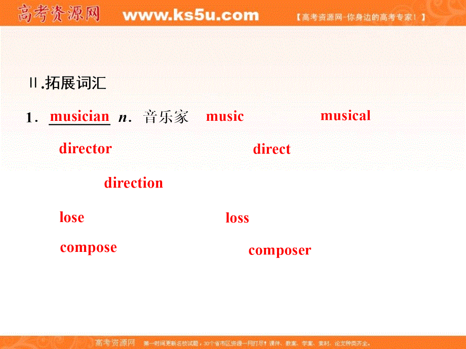 2020版同步外研版高中英语必修二课件：MODULE 3 MUSIC SECTION Ⅱ .ppt_第3页