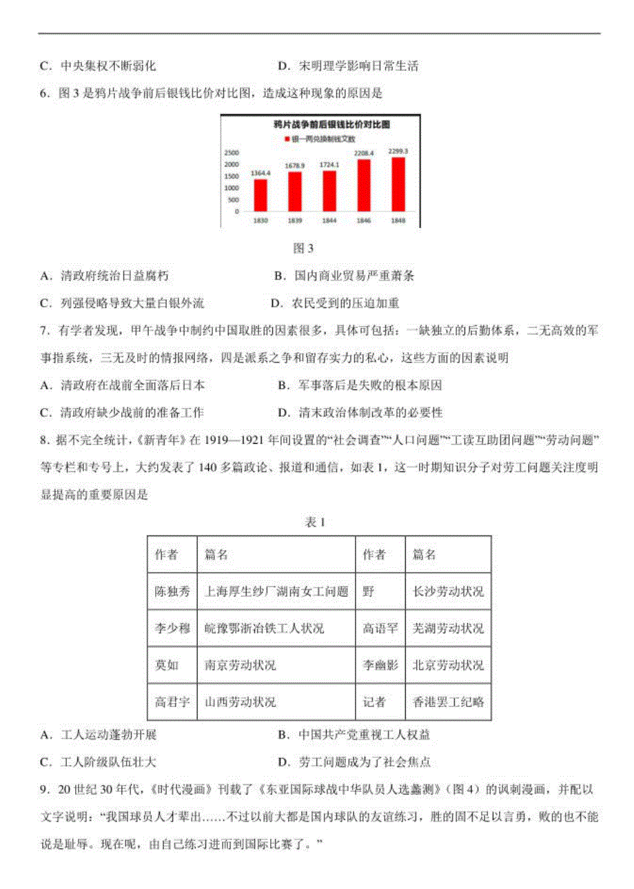 湖南省湖南师范大学附属中学2021届高三历史八省联考考前猜题（PDF）.pdf_第2页