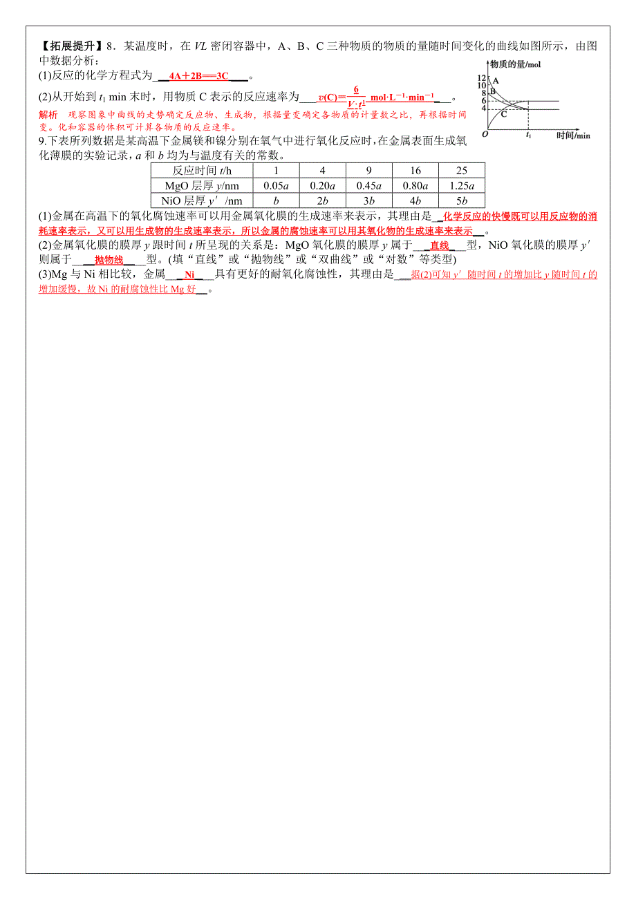 四川成都龙泉第一中学2015-2016学年高二（人教版选修四）学案 第二章化学反应速率和化学平衡.doc_第3页