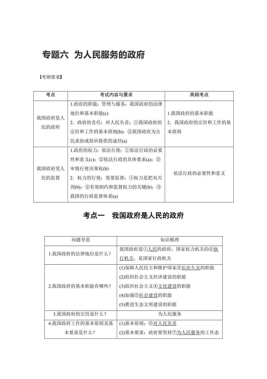 2017届高考政治二轮复习（浙江专用WORD文本）专题复习：专题六 考点一 WORD版含解析.docx_第1页