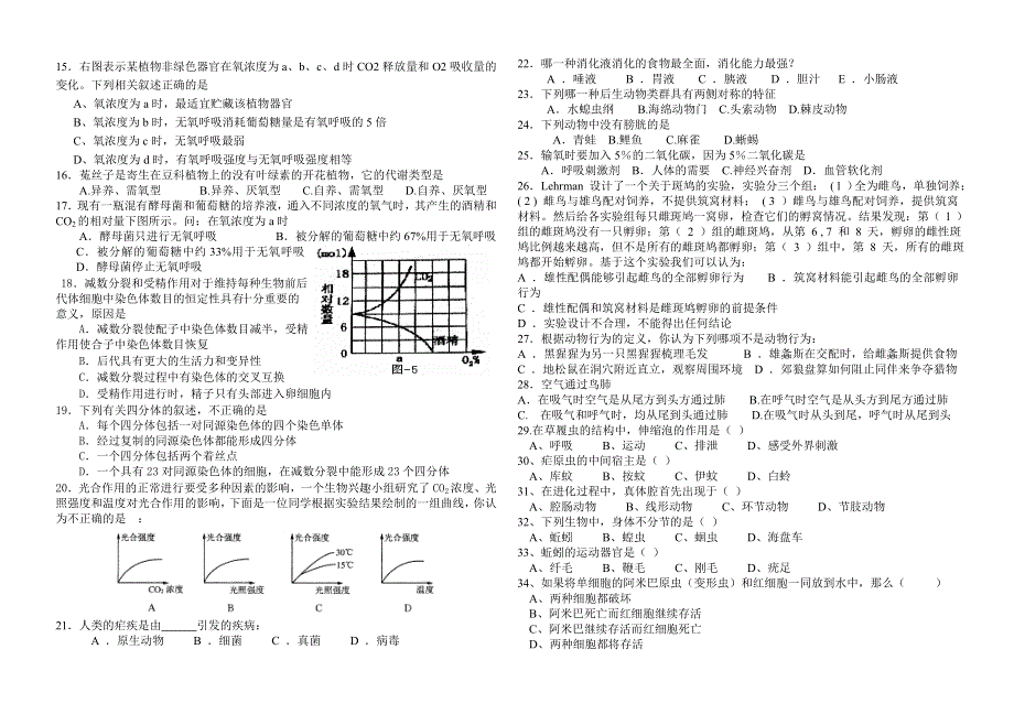 2005－2006学年高二生物能力竞赛试题2005.12.28.doc_第2页