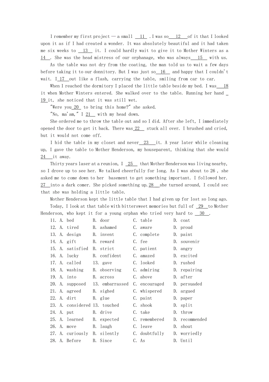 四川省2014届高三“联测促改”英语试题 WORD版含答案.doc_第2页