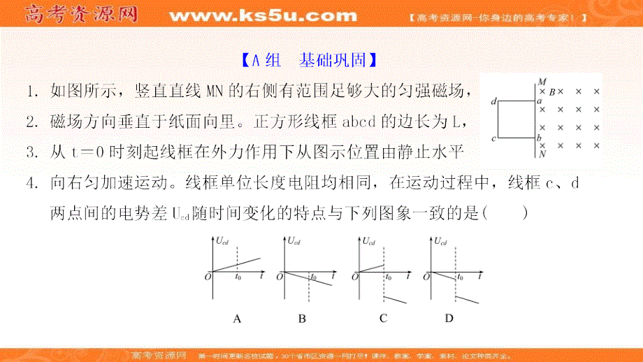 2022届高考物理人教版一轮复习课件：课时分层作业 第十章 第3讲 电磁感应规律的综合应用 .ppt_第2页