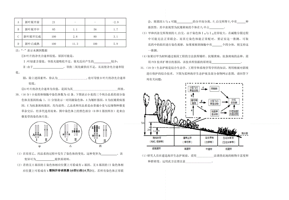 《2014房山一模》北京市房山区2014届高三一模考试 理综生物 WORD版含答案.doc_第2页