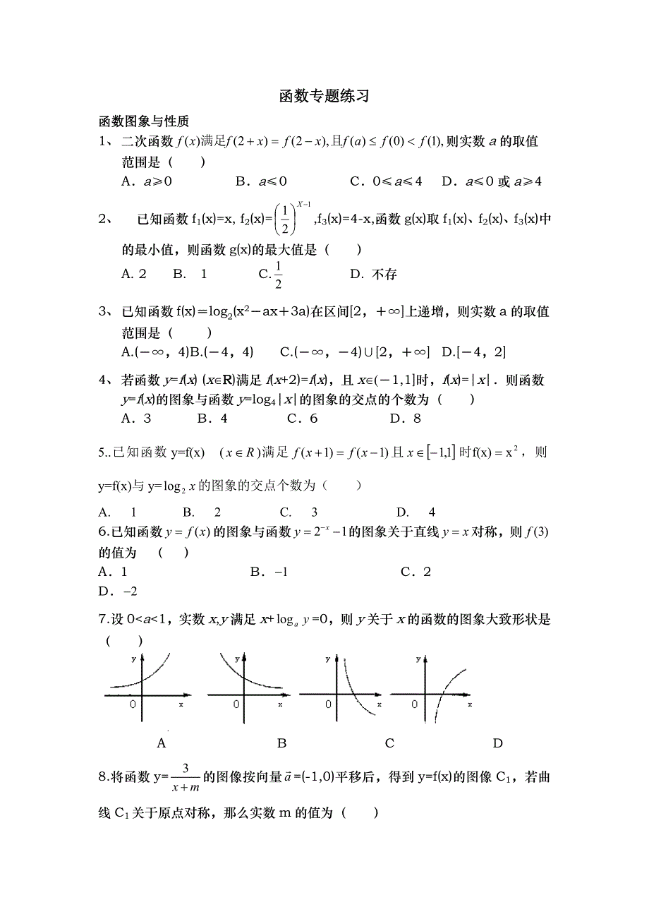 2006函数专题练习.doc_第1页