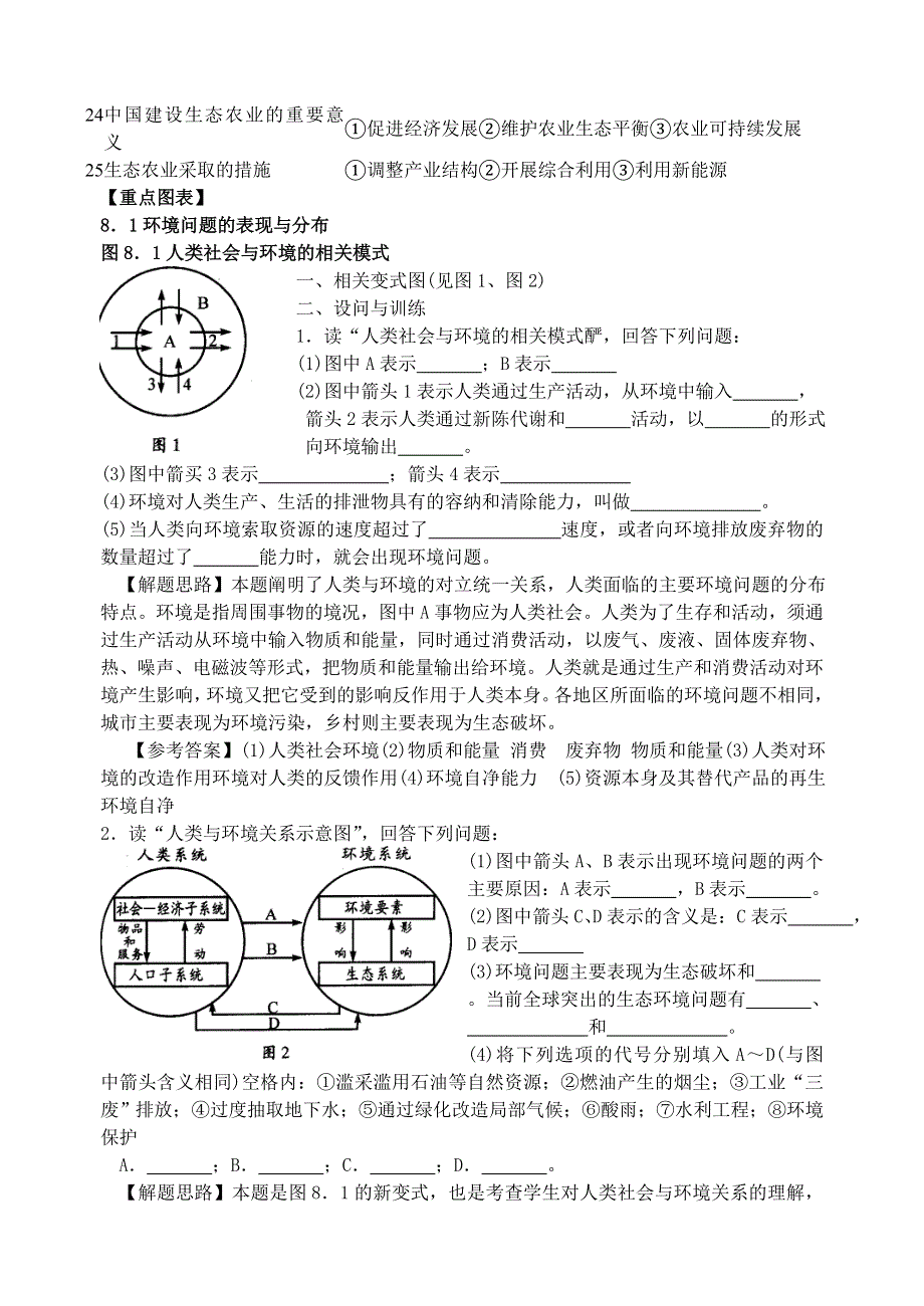 2006届高三地理基础考点过关讲义--环境与环境问题.doc_第2页