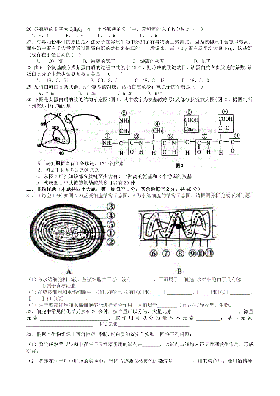 四川省北京师范大学广安实验学校2020-2021学年高一生物10月月考试题.doc_第3页