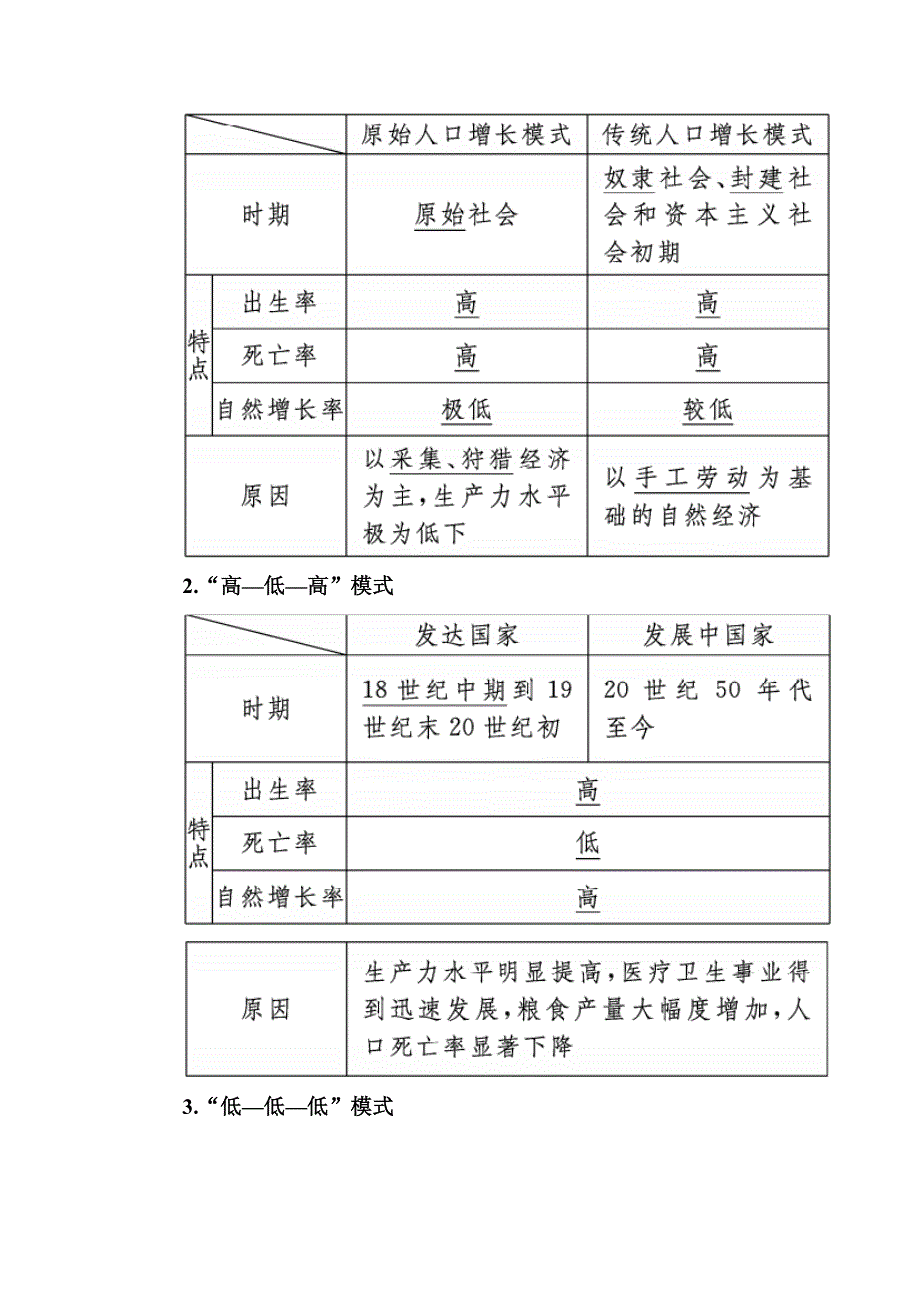 2019—2020学年度湘教版高中地理必修二教师用书：1-1第一节人口增长模式 WORD版含答案.docx_第3页