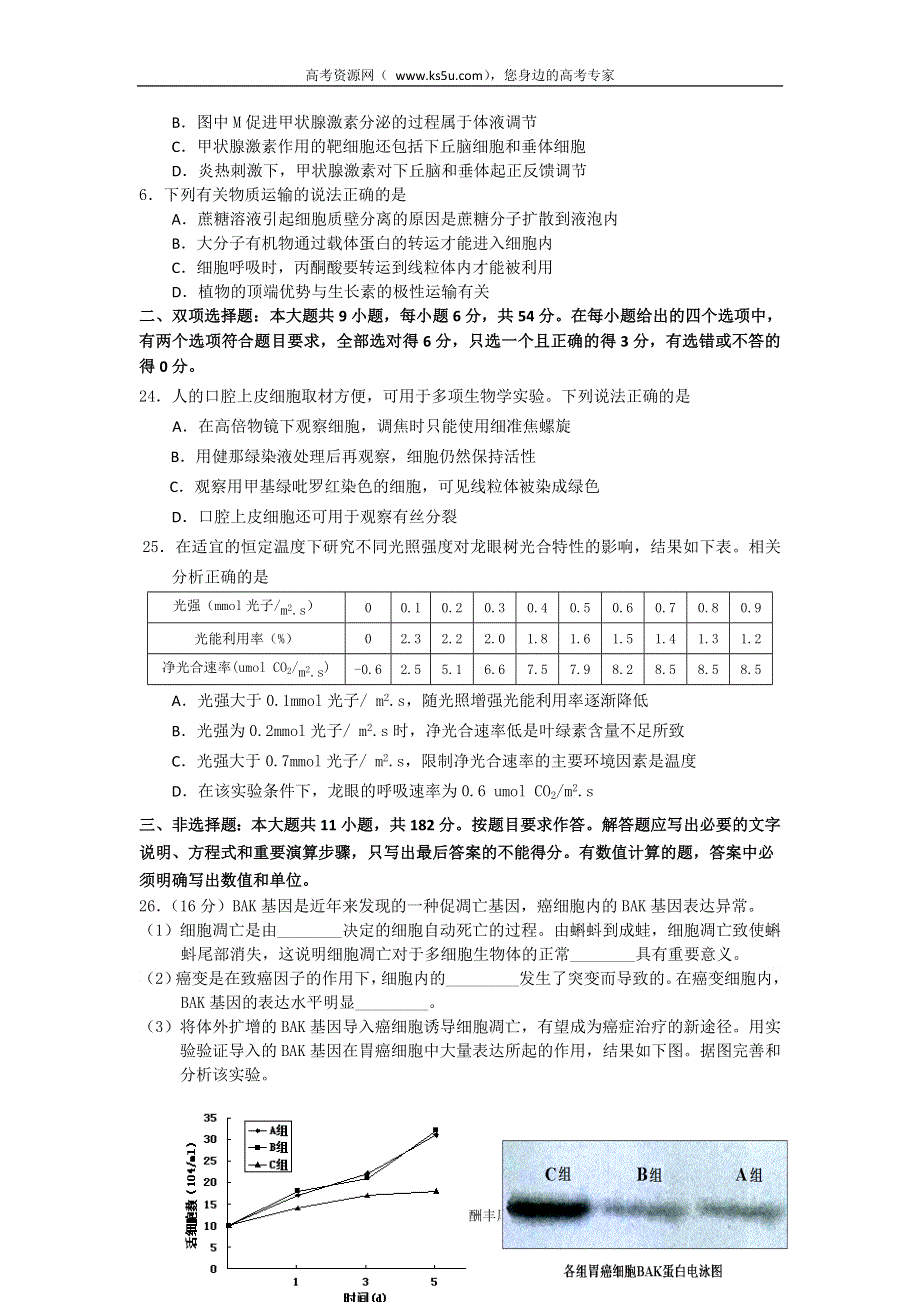 《2013佛山二模》广东省佛山市2013届高三普通高考教学质量检测（二）生物试题 WORD版含答案.doc_第2页