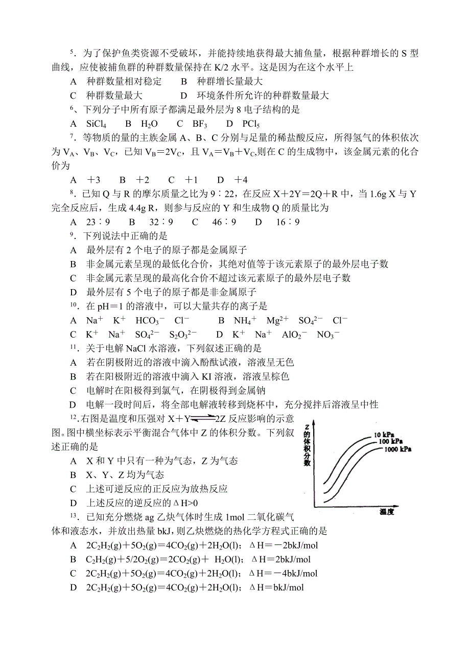 2005年全国普通高等学校招生统一考试理科综合能力测试.doc_第2页