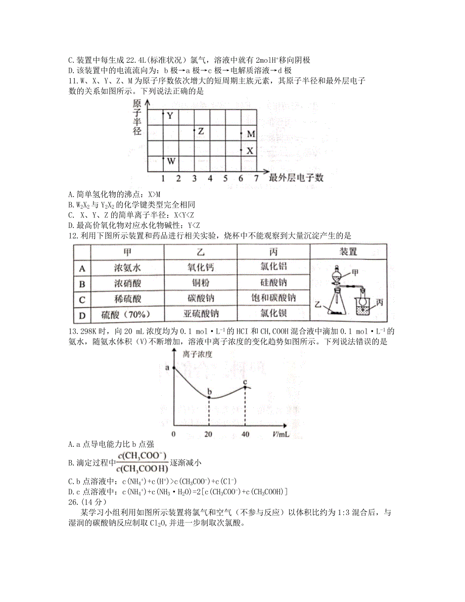 云南省2021届高三化学第一次统一复习检测试题.doc_第2页