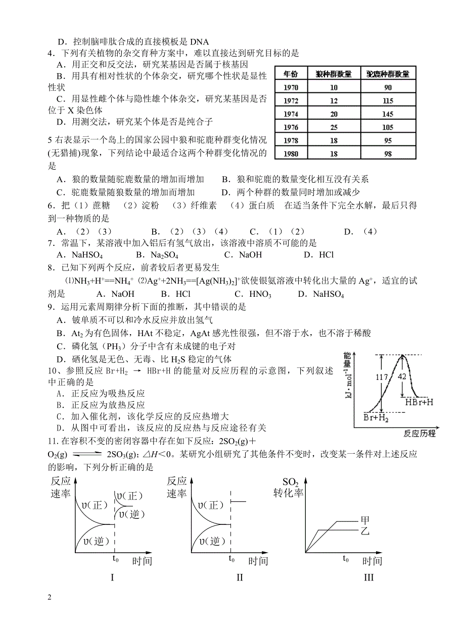 2006届高三理科综合能力测试.doc_第2页