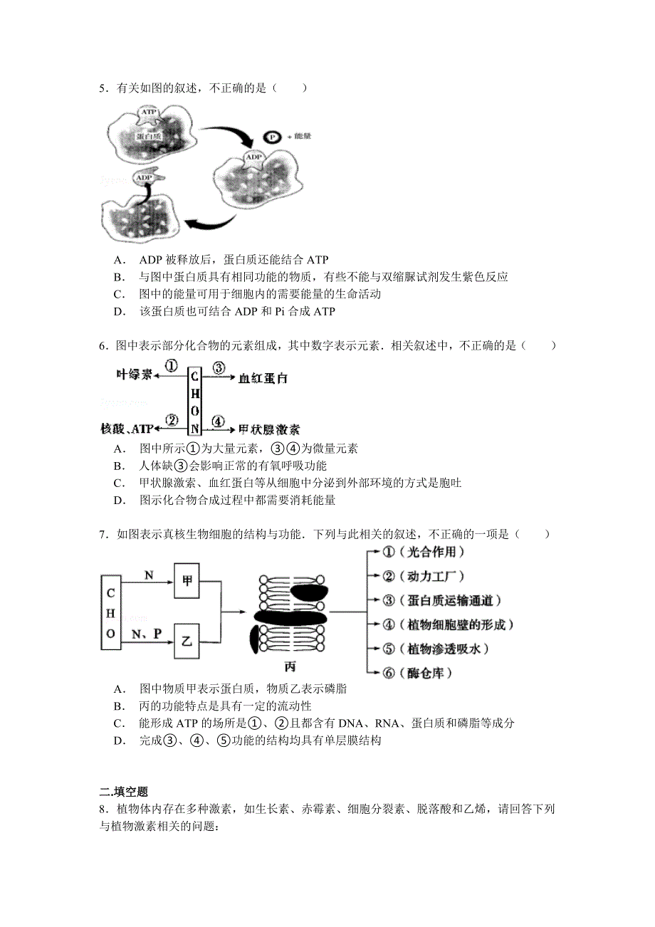 四川省巴中市平昌县镇龙中学2014-2015学年高一下学期6月月考生物试卷 WORD版含解析.doc_第2页