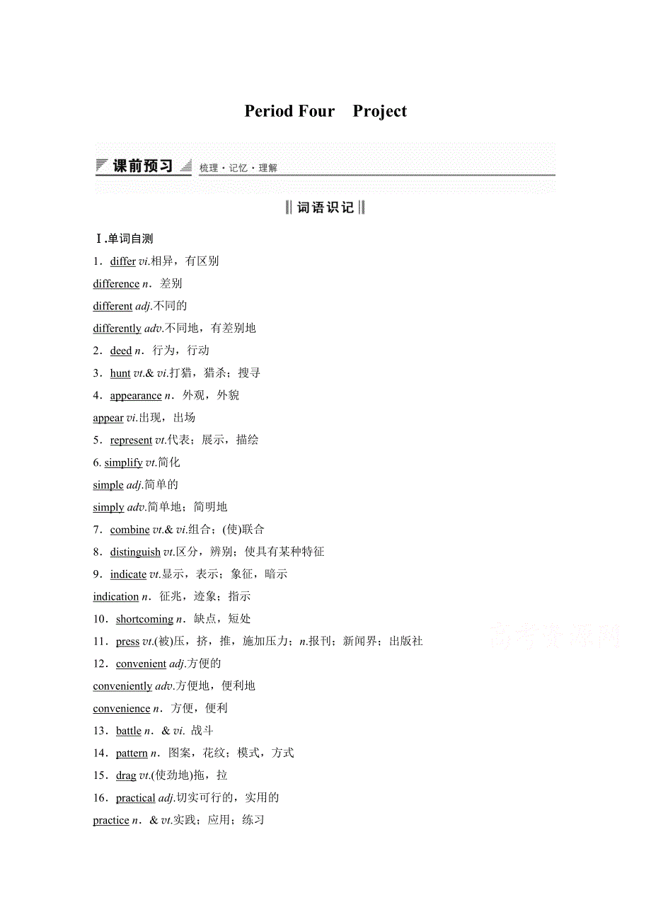 《创新设计-课堂讲义》2016-2017学年高中英语（牛津译林江苏专用必修三）文档UNIT 2 PERIOD FOUR WORD版含答案.docx_第1页