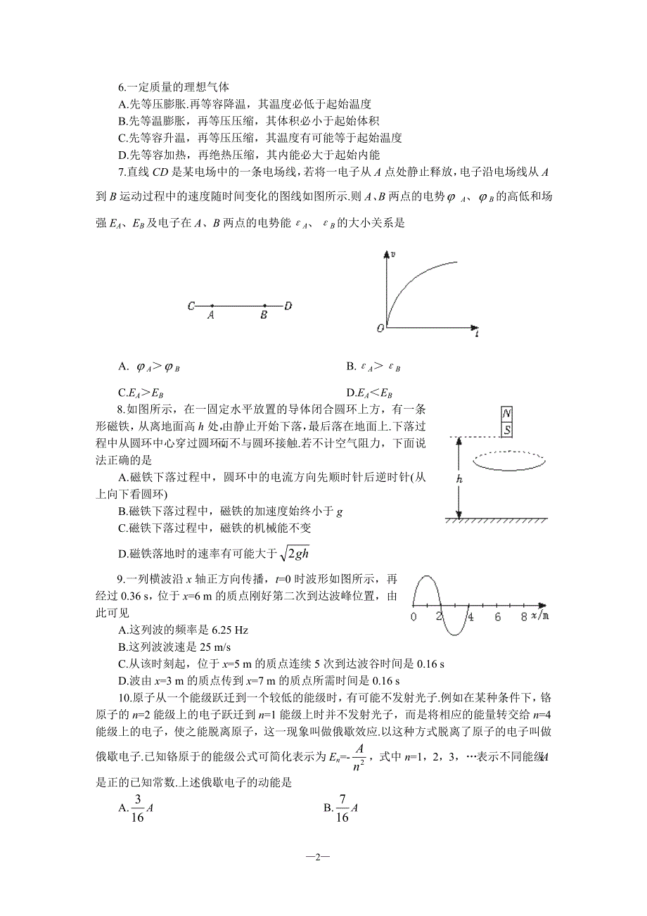 2006年高考物理仿真试题（七）.doc_第2页