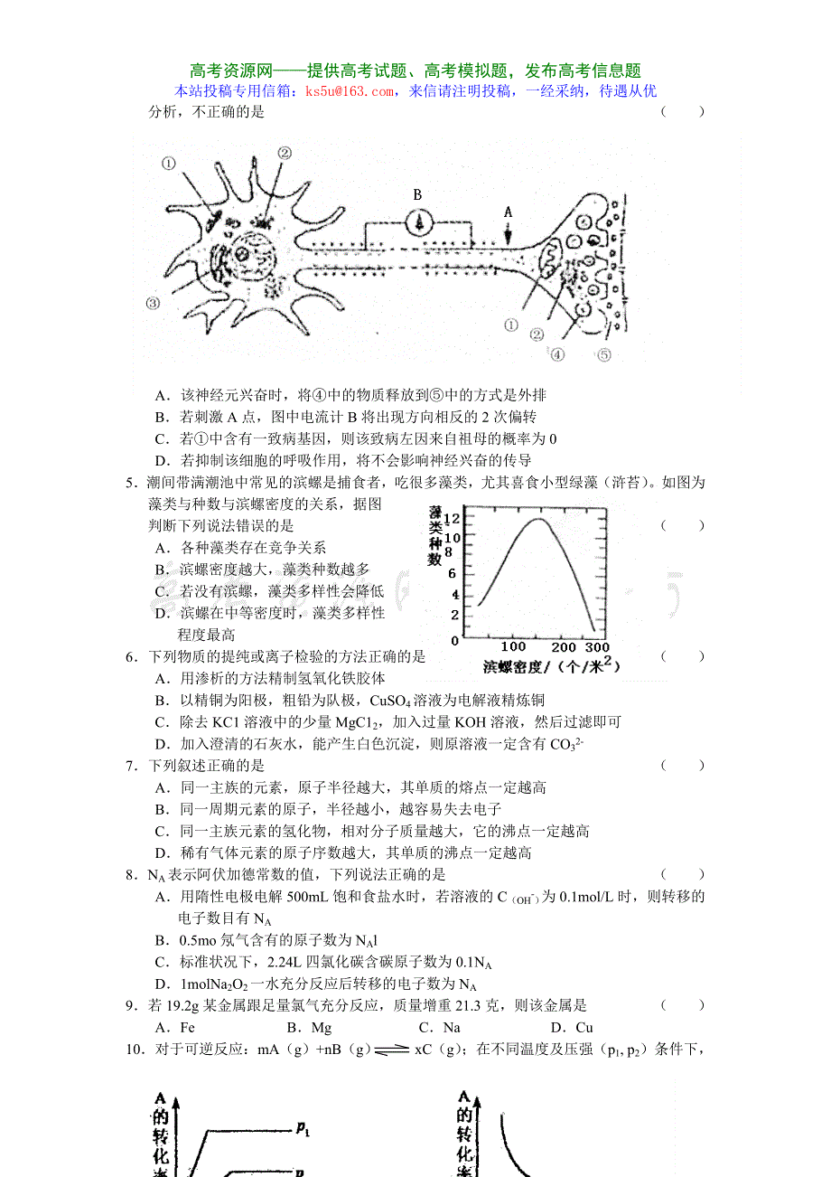 2007 年福建师大附中高中模拟试卷理综试题.doc_第2页